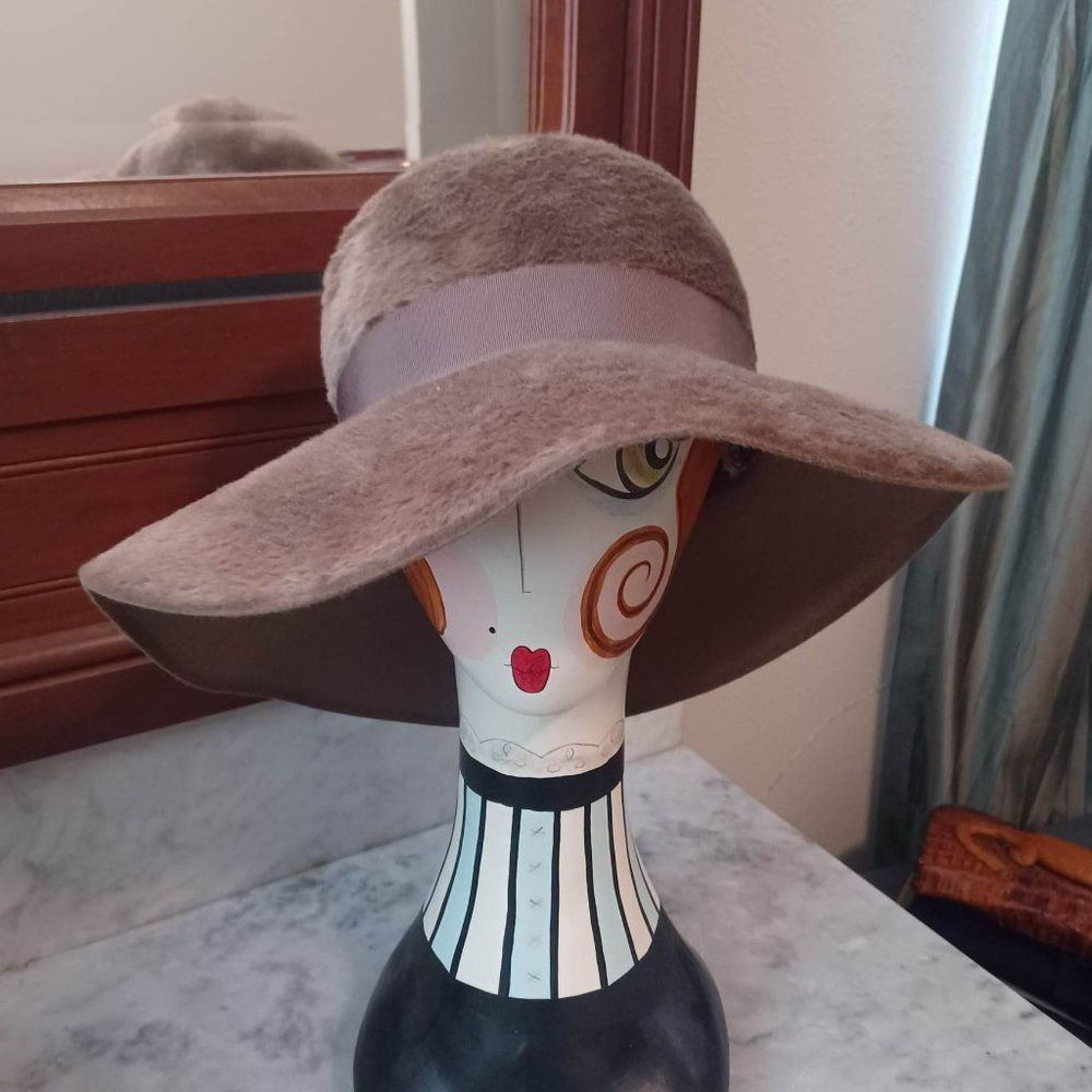 Chic Vintage "Duchess" for Marshall Field & Co. Faux Fur Hat Made in Italy